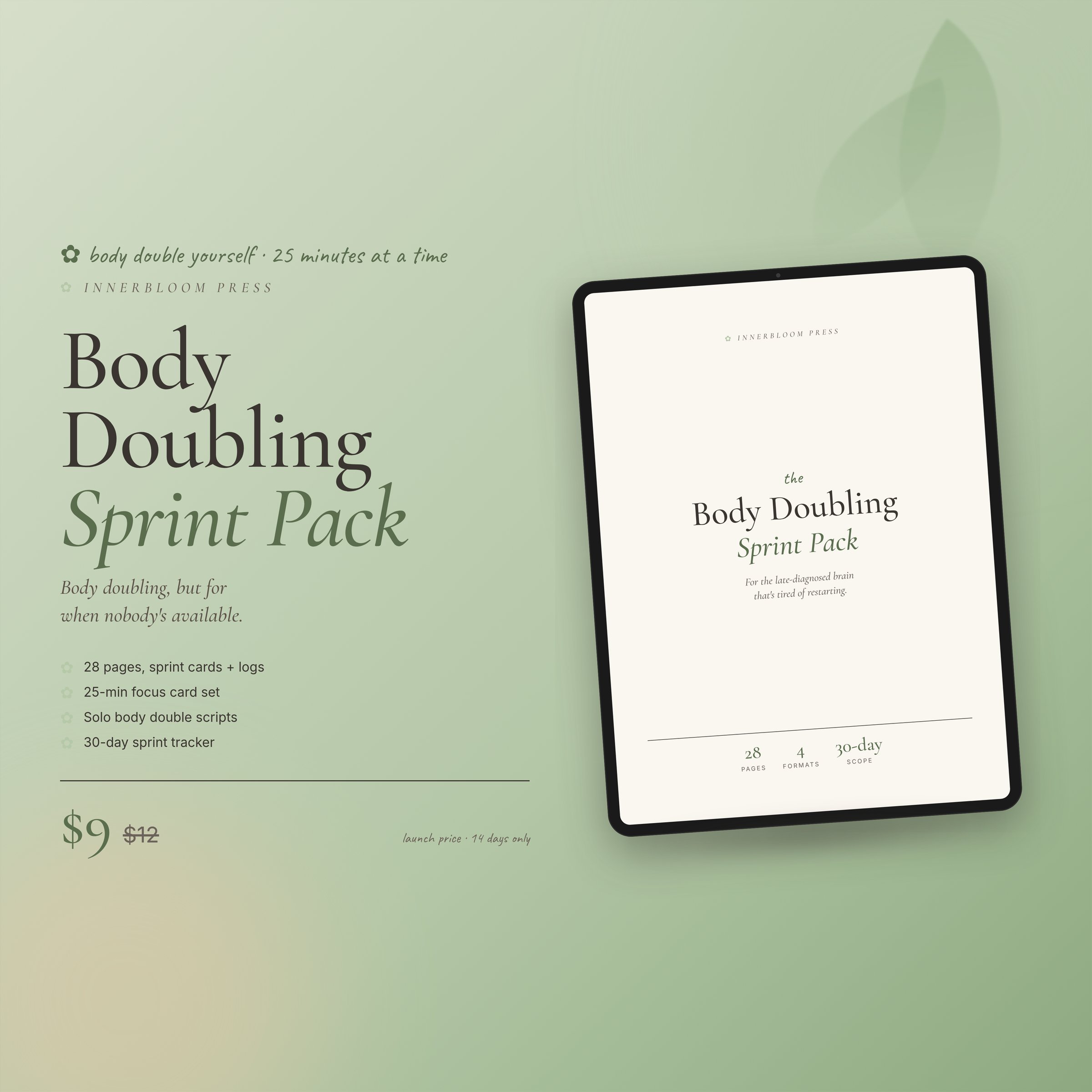 ADHD Body Doubling Sprint Pack