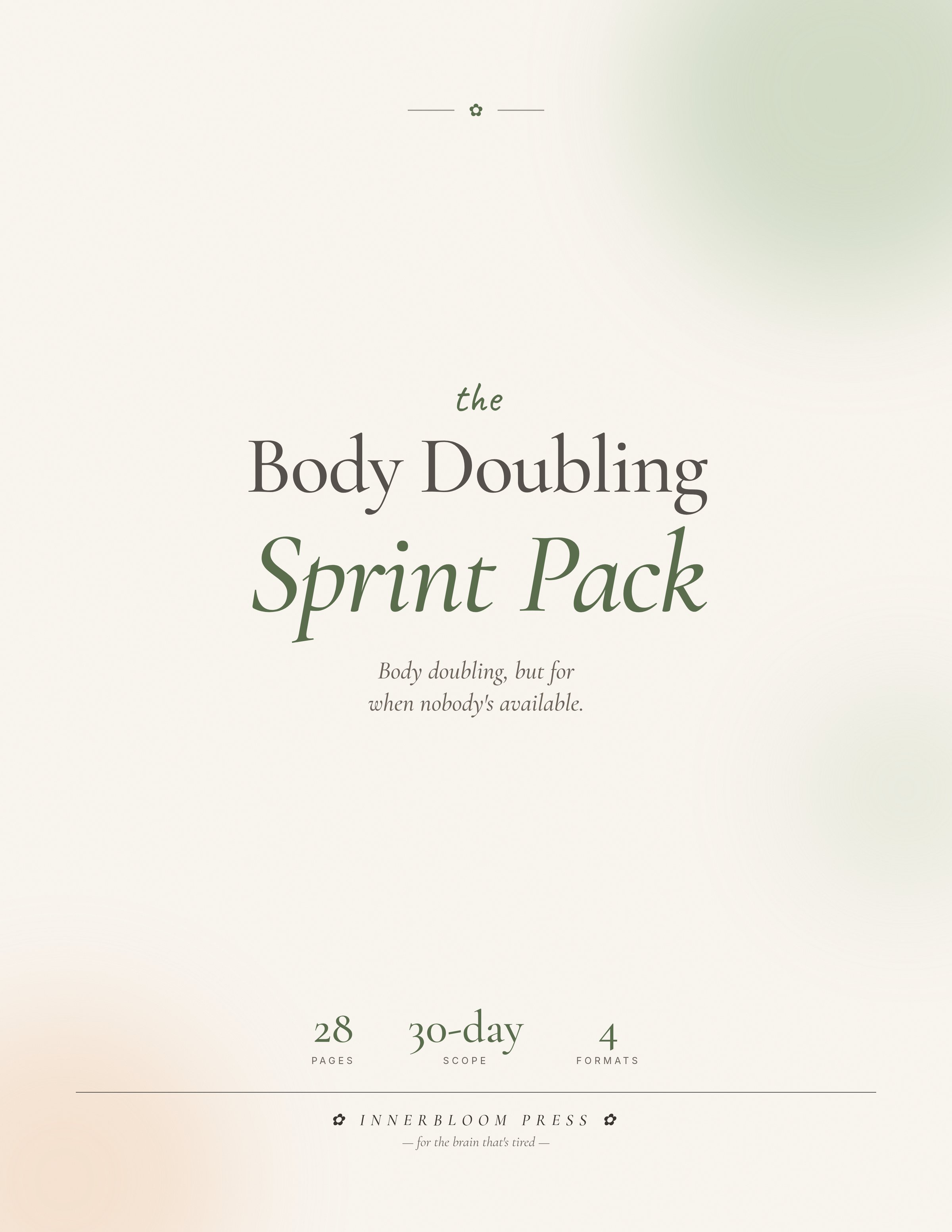 ADHD Body Doubling Sprint Pack